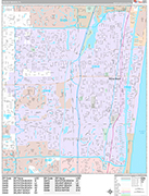 Delray Beach  Wall Map Premium Style